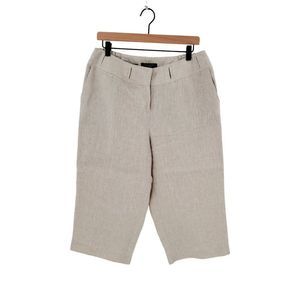 Talbots Capri Pants Womens Modern Irish Linen Light Brown Size 16W